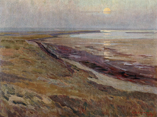 Mondaufgang Insel Sylt 1930