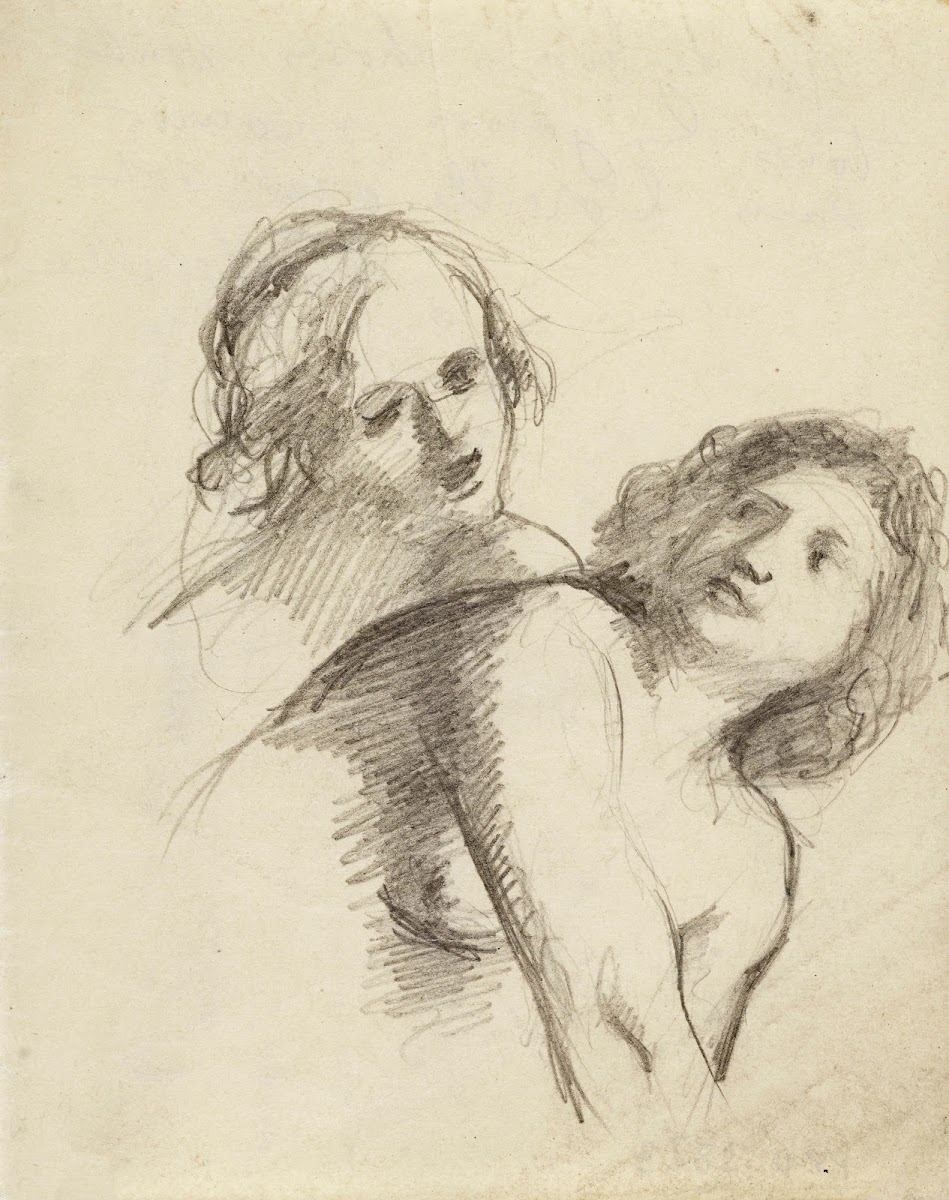Feuilles détudes avec deux femmes