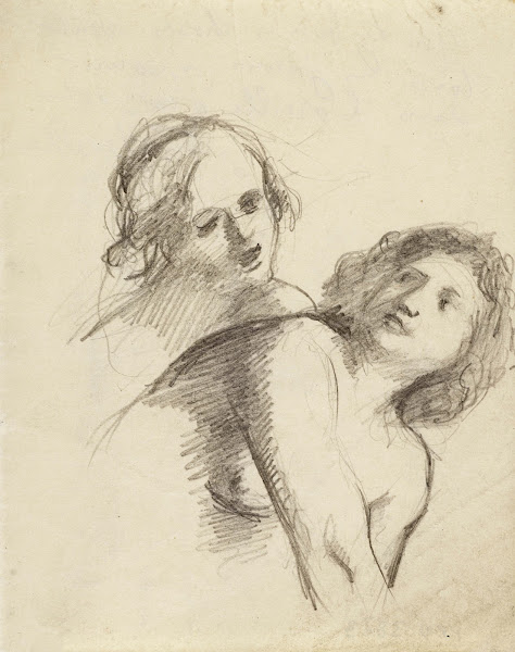 Feuilles détudes avec deux femmes