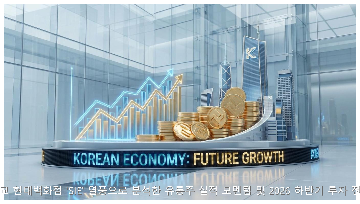 판교 현대백화점 'SIE' 열풍으로 분석한 유통주 실적 모멘텀 및 2026 하반기 투자 전략 핵심 안내 및 분석 인포그래픽 (7)