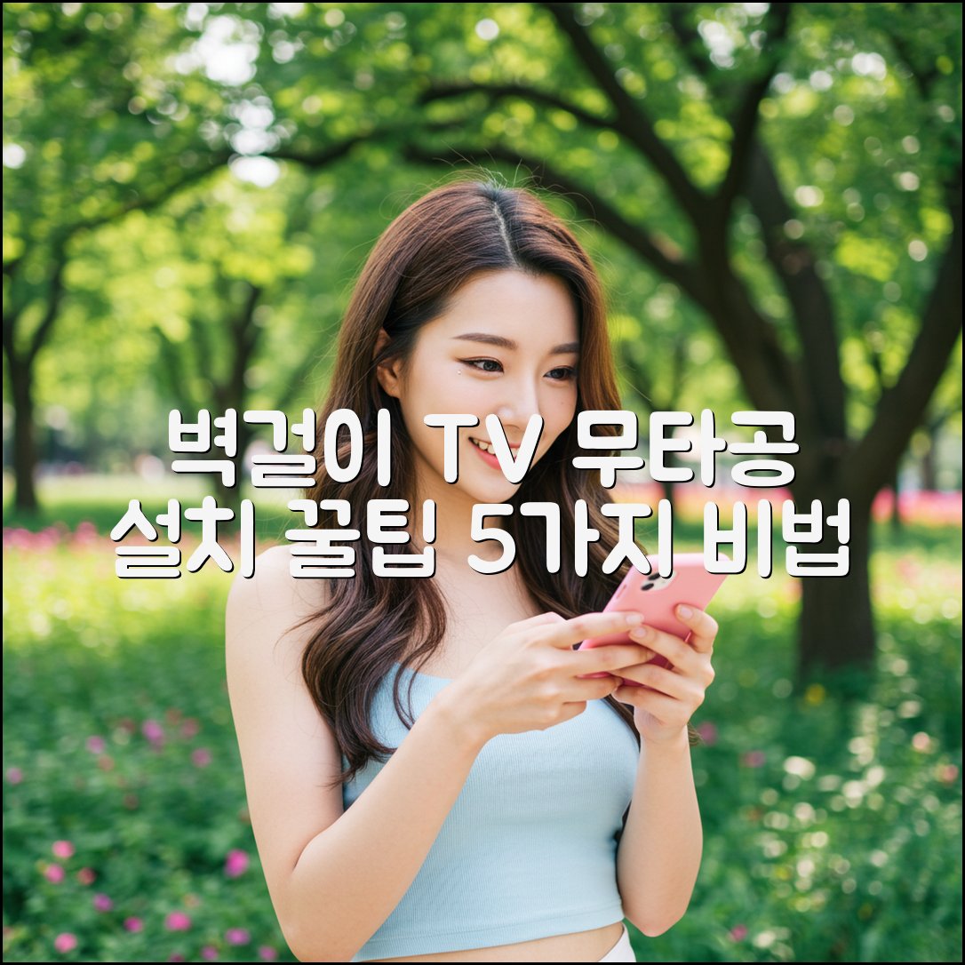 벽걸이 TV 무타공 설치 비용 5가지 꿀팁