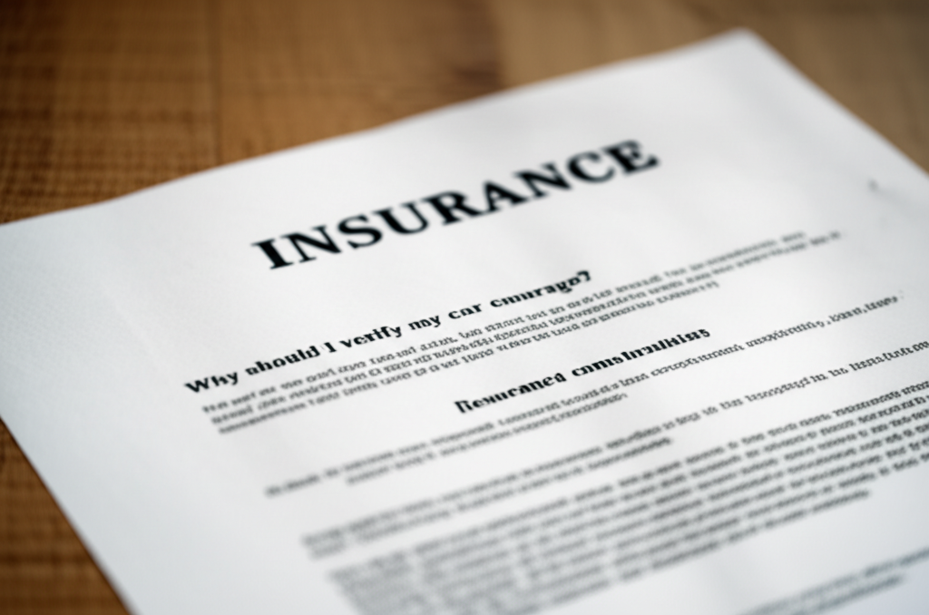 자동차 보험 가입 확인, 왜 해야 할까요?