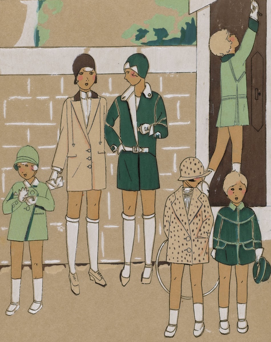 Petit ensemble en drap pistach 1927