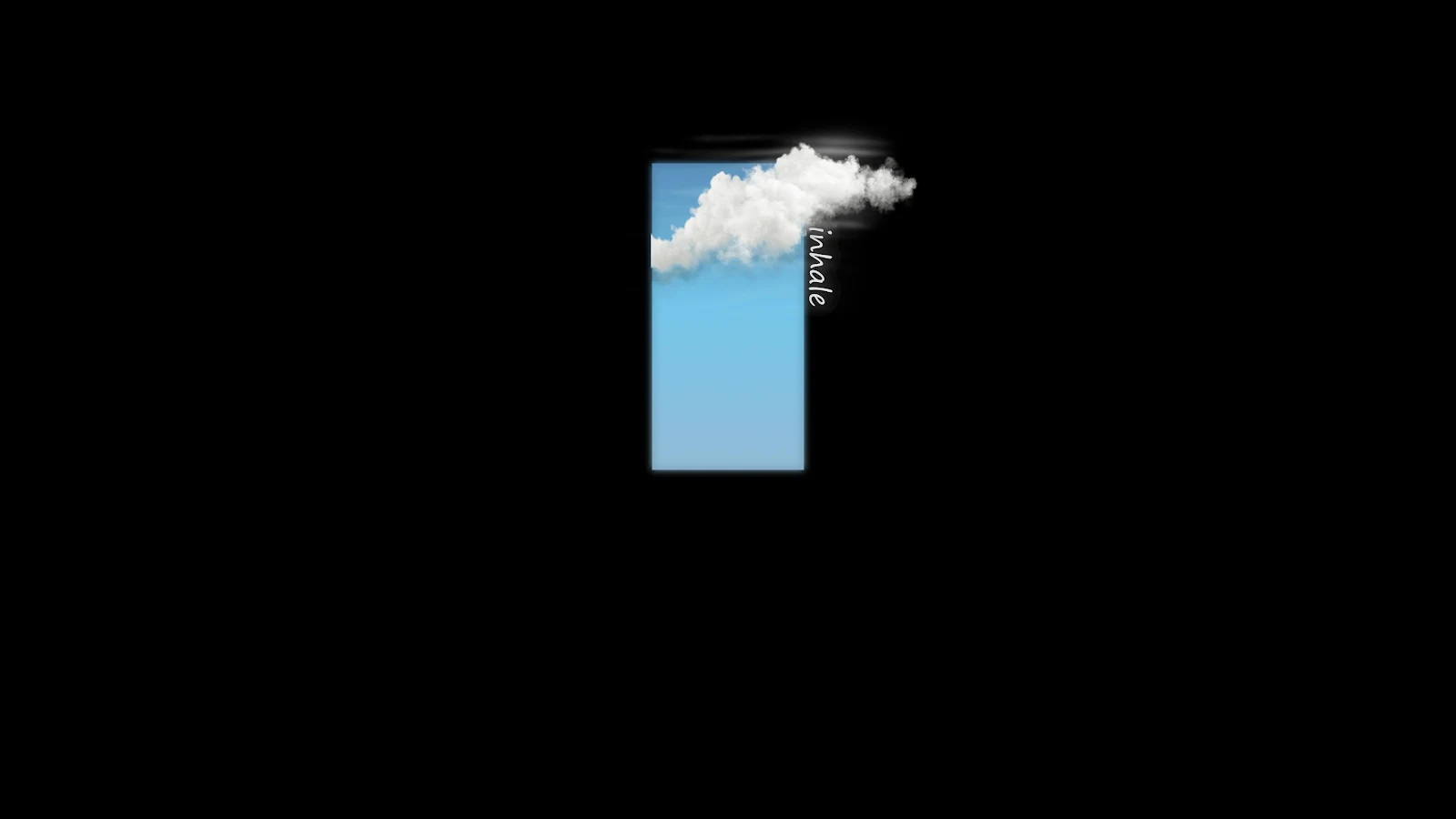 Minimalist Sky And Cloud Window - Minimalist Digital Art 4K Wallpaper (3840x2160)