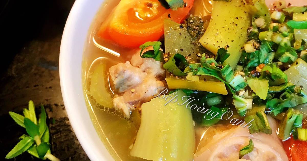 Canh Cải Chua Nấu Đuôi Heo