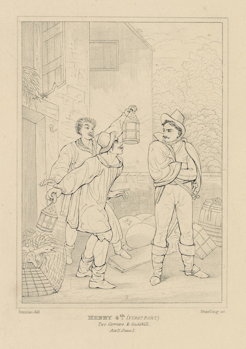 Henry 4th first part two carriers  Gadshill act II scene I 19th century