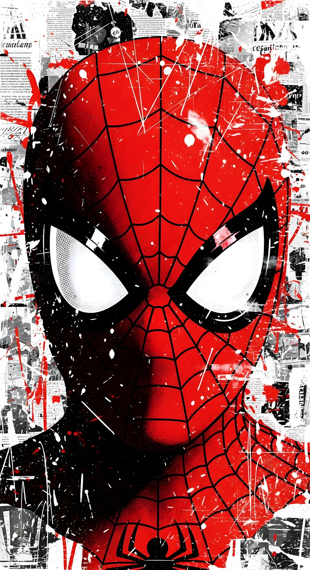 Spiderman Graffiti Art Grunge Comic Book Portrait - Free 4K mobile Wallpaper
