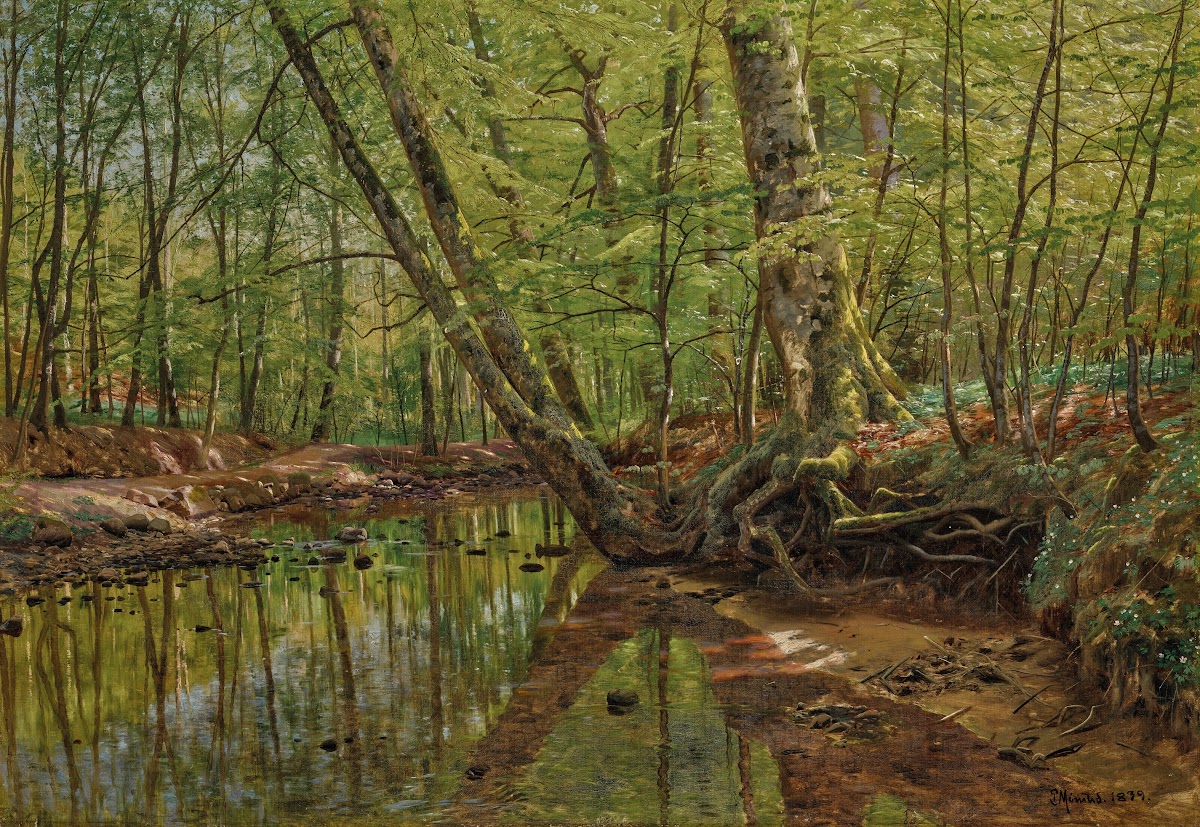 Forest landscape with river 1899
