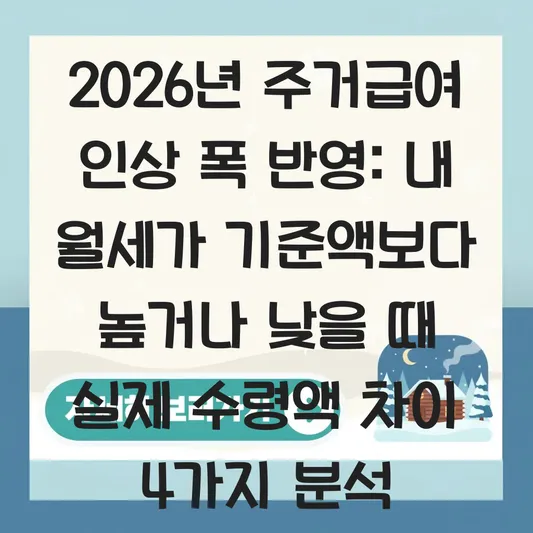 2026년 주거급여 인상 폭 반영: 내 월세가 기준액보다 높거나 낮을 때 실제 수령액 차이 대표 이미지