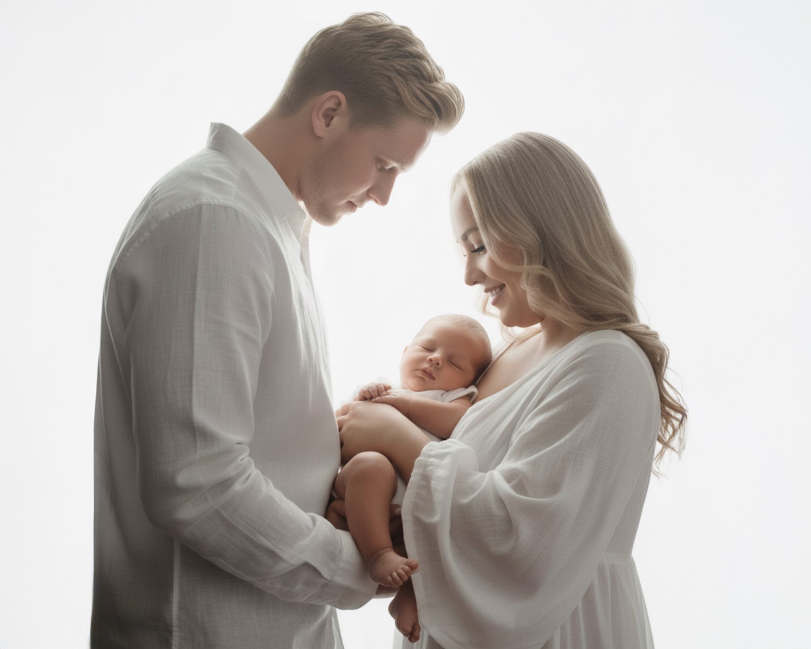 Family milestone portrait in studio