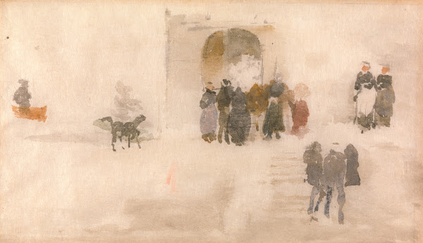 Figures Outside a Doorway ca 1893