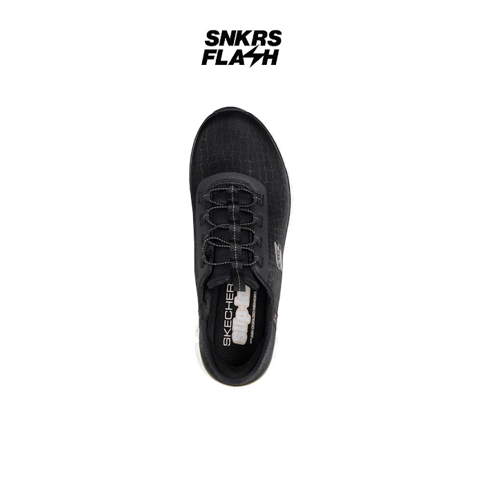 SKECHERS SLIP INS GLIDE STEP BLACK WHITE - 104576BKRG - Size 36