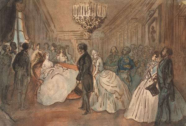 The Empress Eugénie Receiving the Diplomatic Corps after the Birth of the Imperi