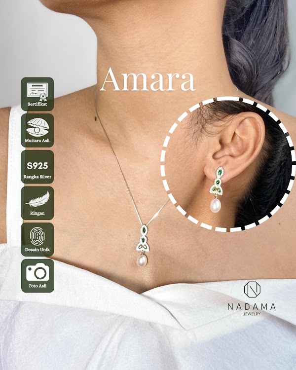 Amara Set Perhiasan Mutiara Air Tawar