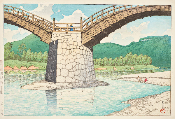 Suo Kintaikyo The Kintai Bridge in Suo Province 1924