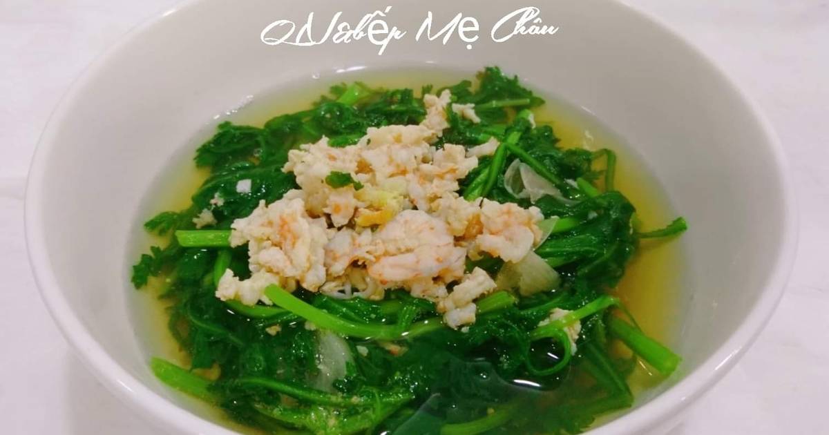 Canh rau tần ô nấu tôm