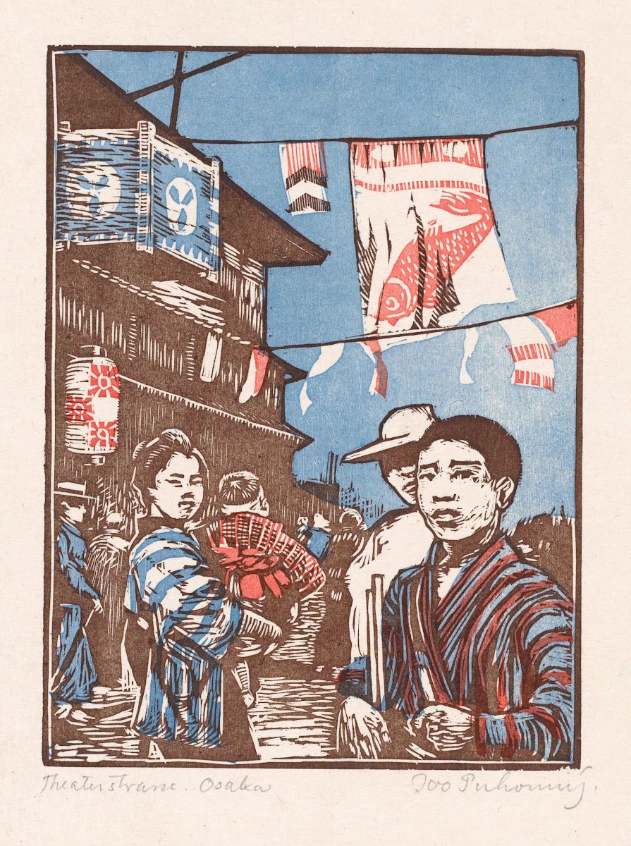 Gezicht op Dōtonbori in Osaka 1886