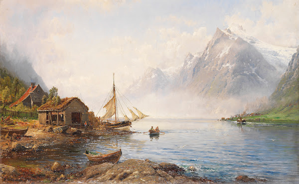 Norwegischer Fjord Sognefjord 1894