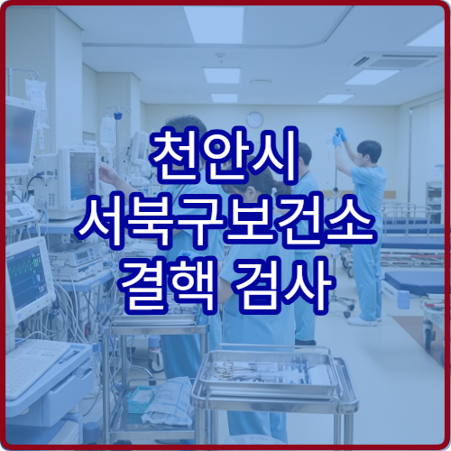 천안시 서북구보건소 결핵 검사 무료 검사 대상 확인