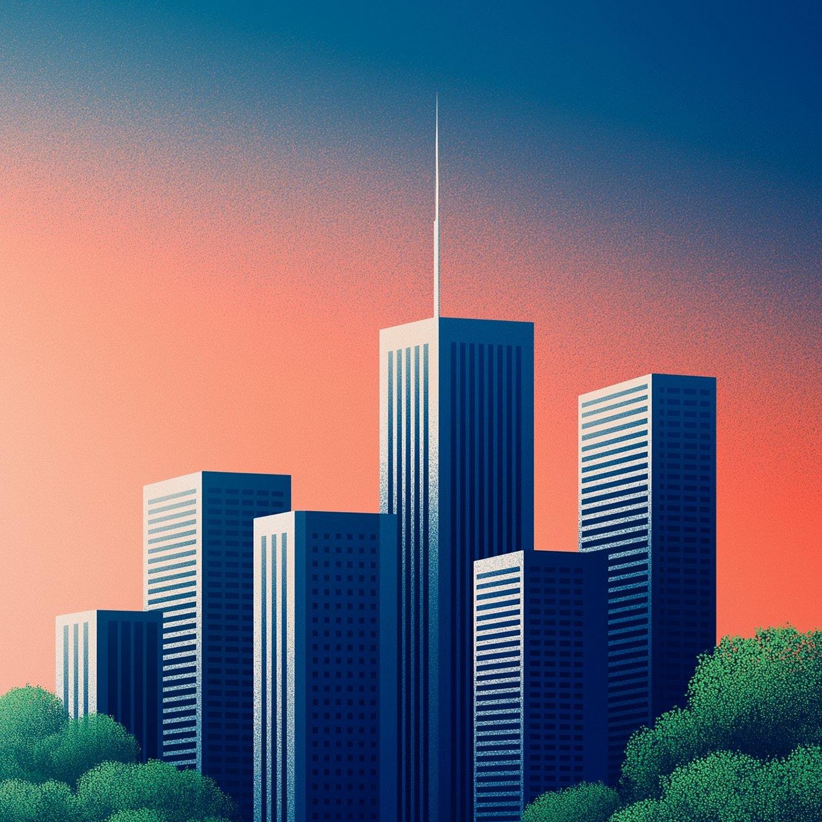 Download Skyscrapers Rising Above The Forest Full HD iPhone