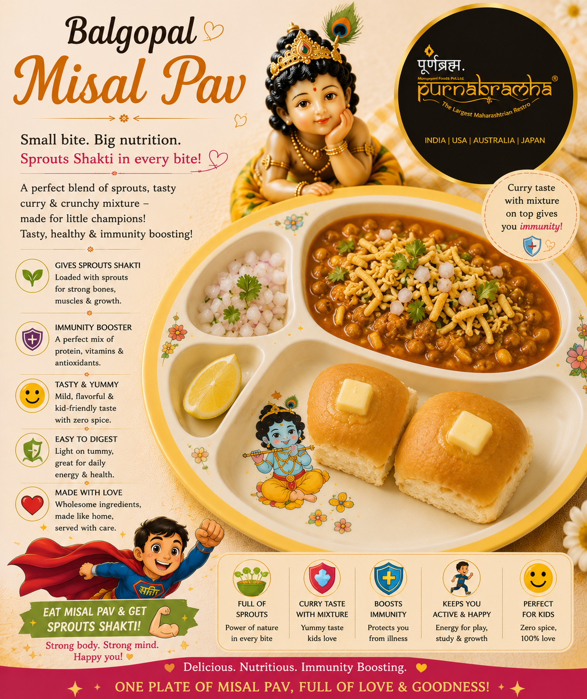 BG Misal Pav - Maharashtrian dish at Purnabramha