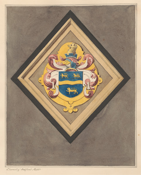 Coat of Arms in Chancel at Bedfont Church 1796 1811