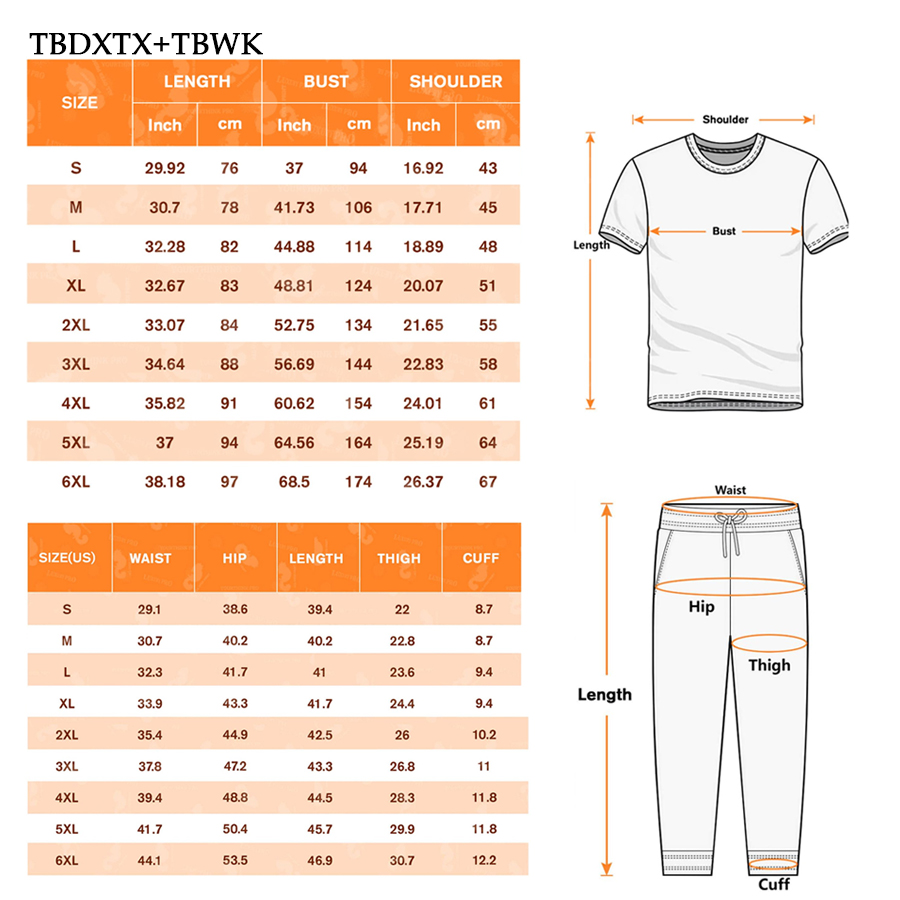 AOP Universal Round Neck Short Sleeve US Size + Universal Sweatpants Set