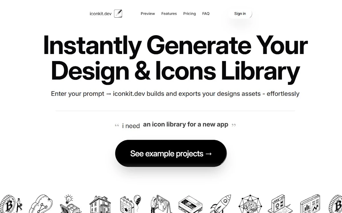 Captura de iconkit.dev