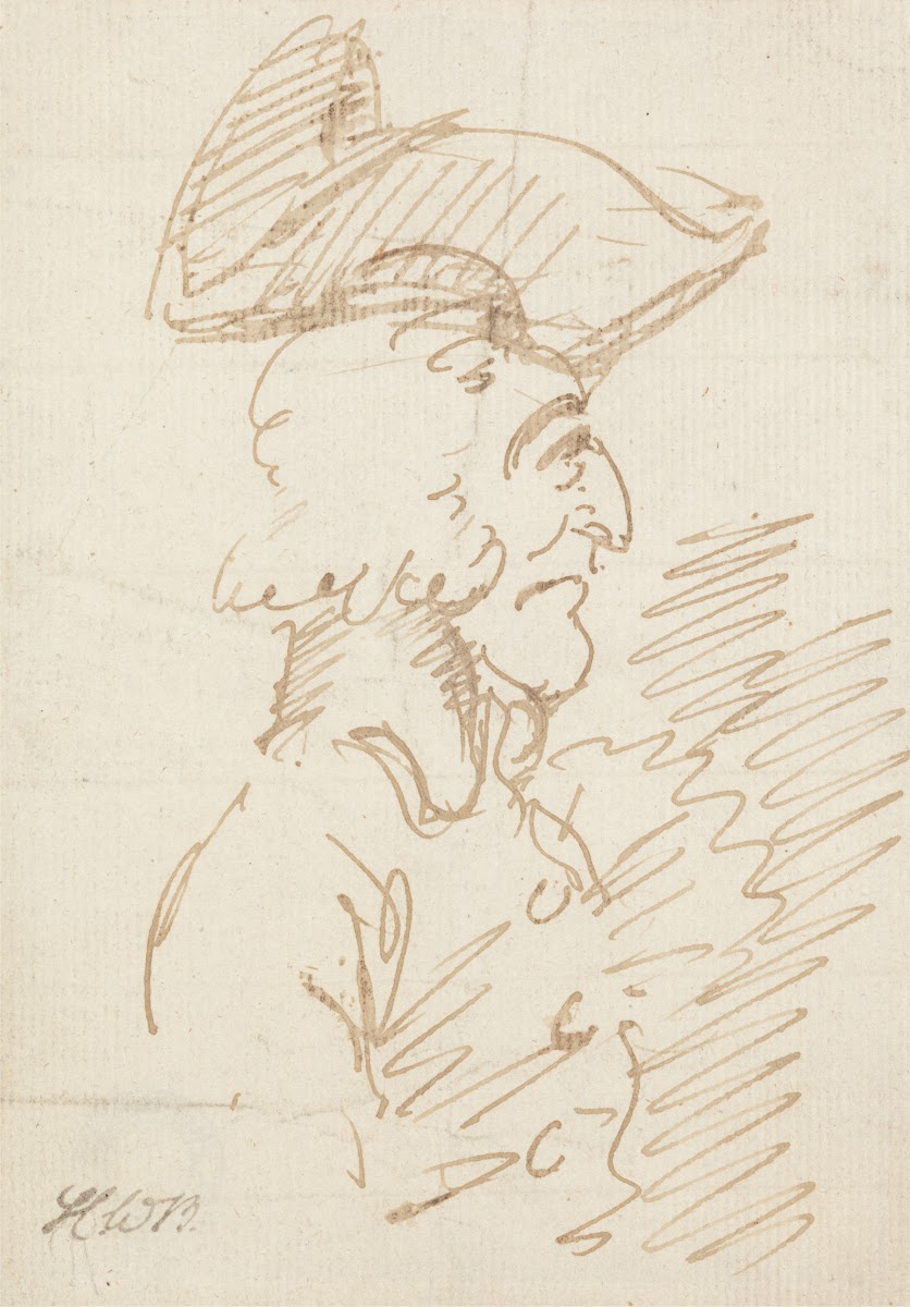 An Elderly Hook nosed Man in a Cocked Hat