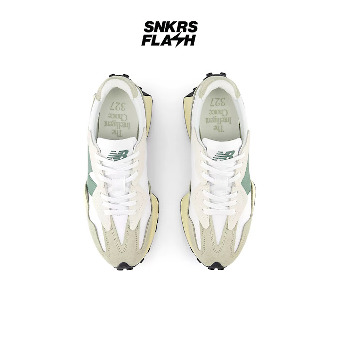 NEW BALANCE 327 WHITE GREEN - Size 40.5