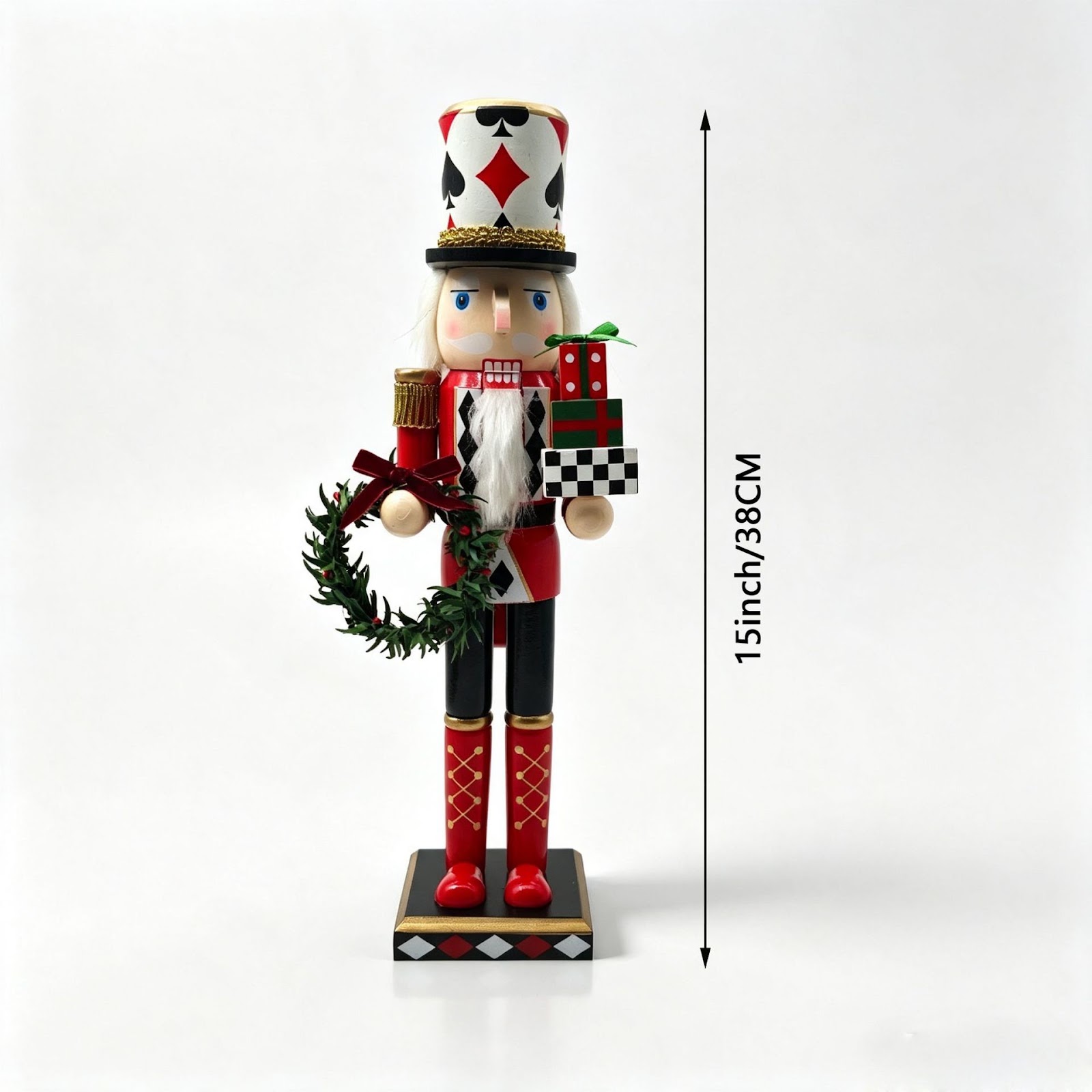 Decorative nutcracker soldier in poker design