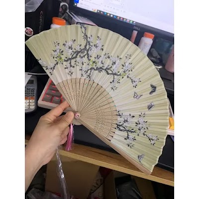 Quạt Cổ Trang Vải Lụa | Phong Cách Cổ Điển Xinh Xắn 32