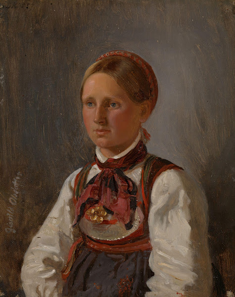 Portrait of Gunild Olsdatter from Tinn 1848
