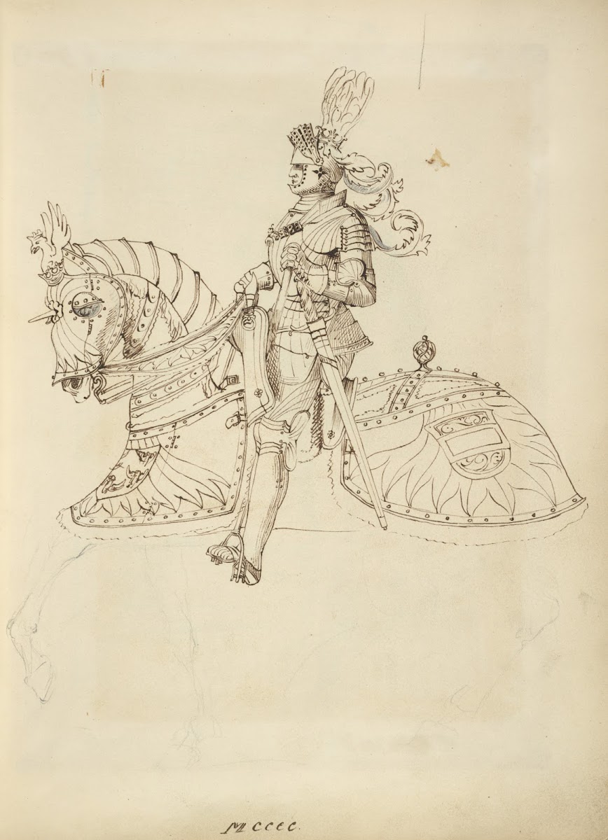 Knight on horseback MCCCC 1840