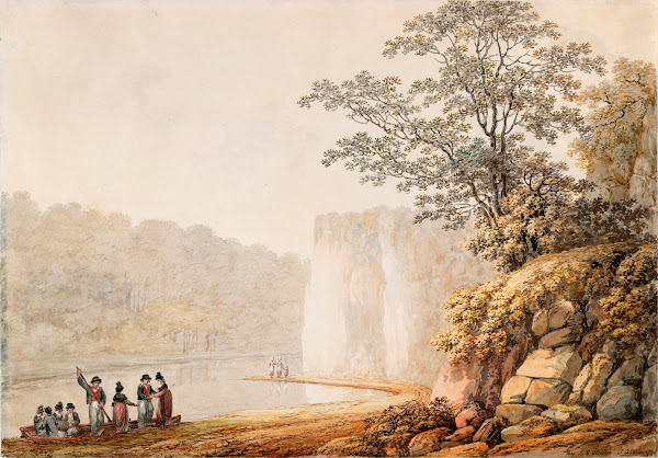 A Ferry Boat at Fennor Rock on the River Boyne County Meath 1796