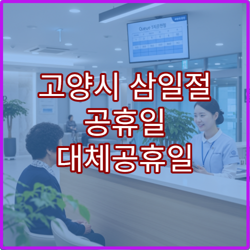 고양시 삼일절 공휴일 대체공휴일 진료 병원 어디? 연휴 문 여는 곳·응급실 운영 시간 확인 안내