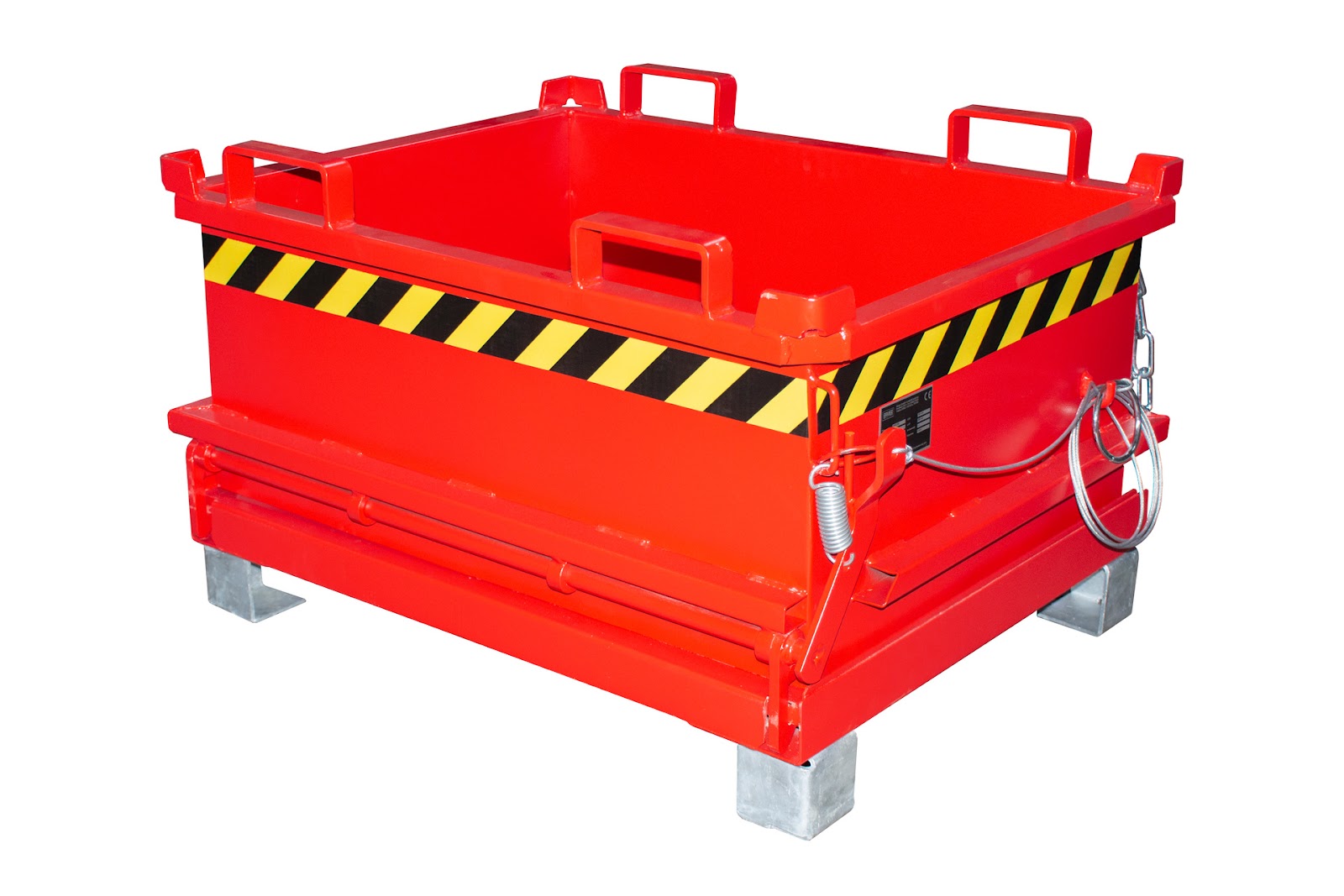 Mini-Bodemklepcontainer MSB 250, gelakt, Vuurrood