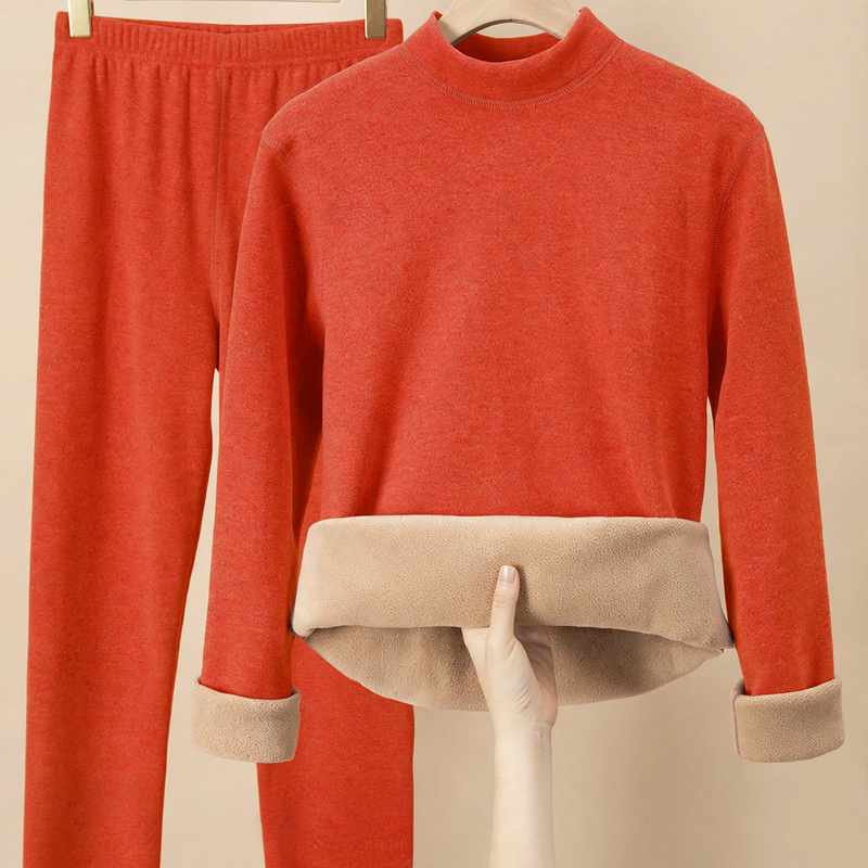 Thermal set for ladies and gentlemen, lined, standing collar