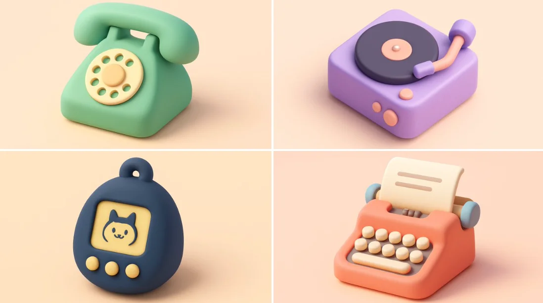 Pequeño y adorable emoji isométrico con iluminación suave