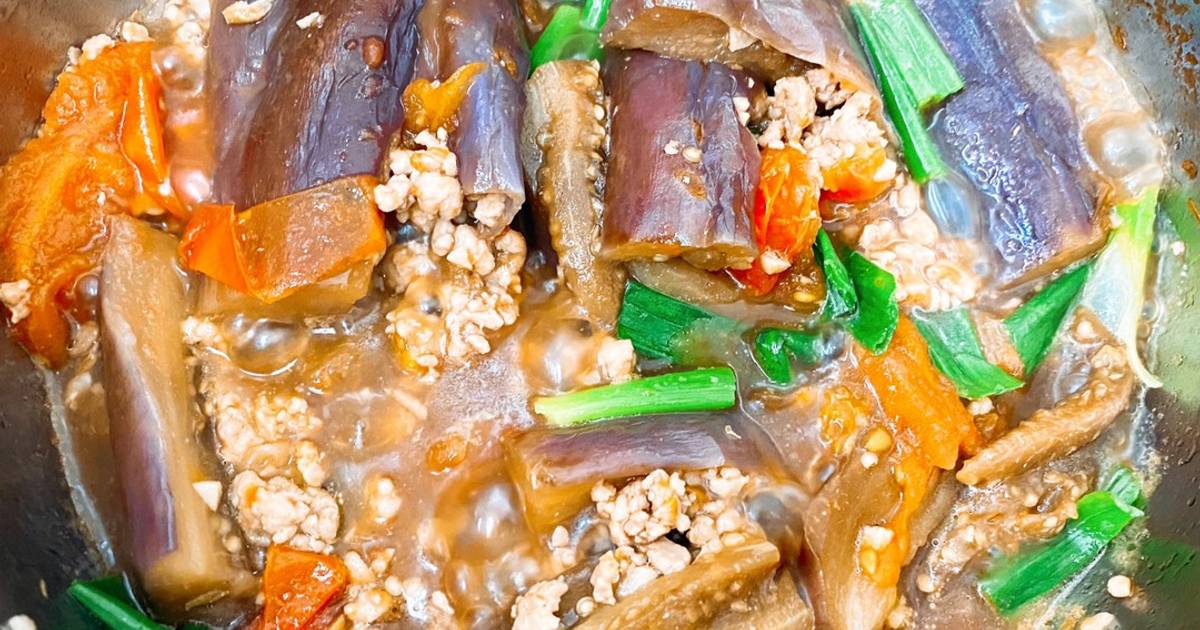 Thịt băm om cà tím (Món này đưa cơm cho cả con nít lắm ah)