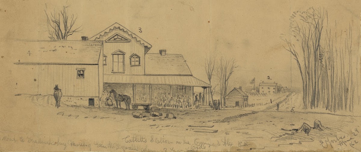Catletts Station on the Orange  Alex RR 1862