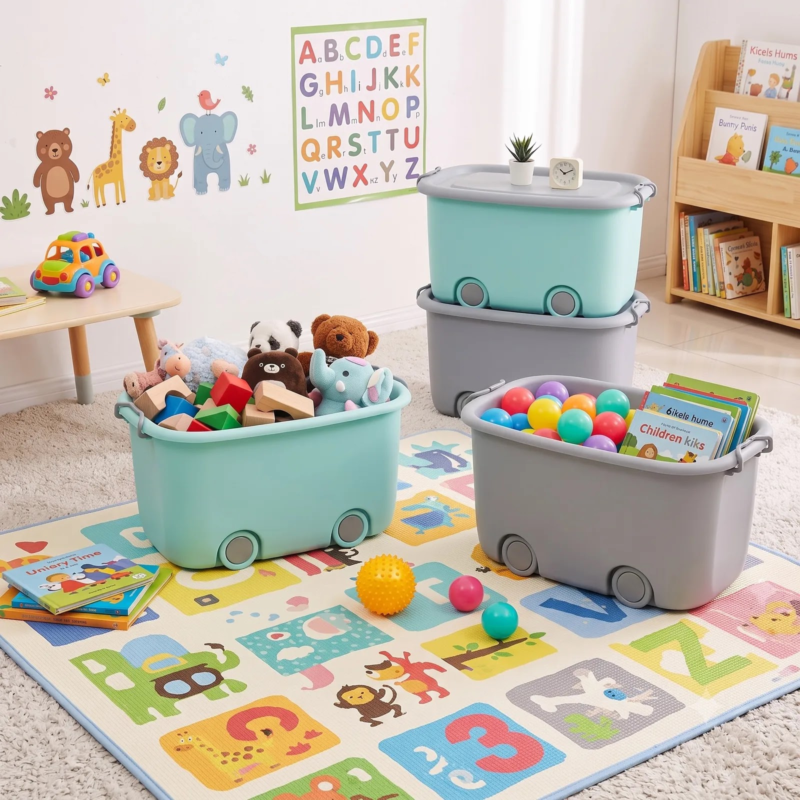 Caja Organizadora Con Ruedas 45l