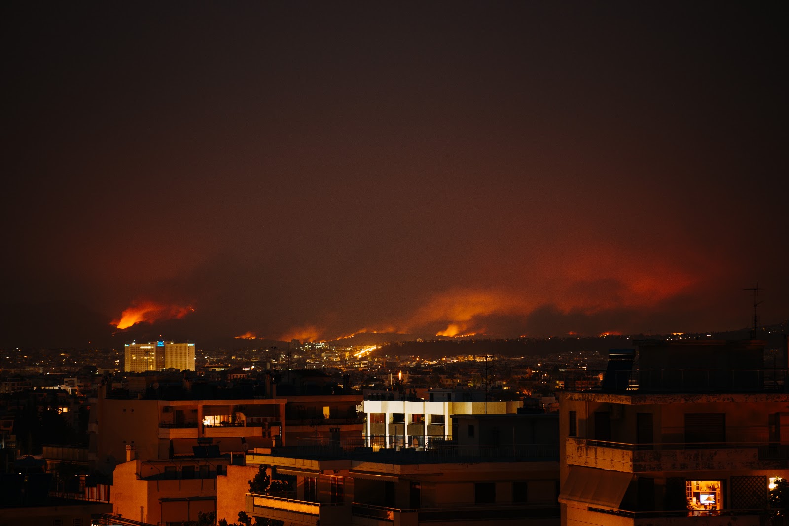 The 2021 Greece wildfires. Climate change emotional impact, ecological catastrophes emotional impact, ecological grief Indonesia, climate grief Indonesia, reef grief Indonesia. CarbonEthics Indonesia