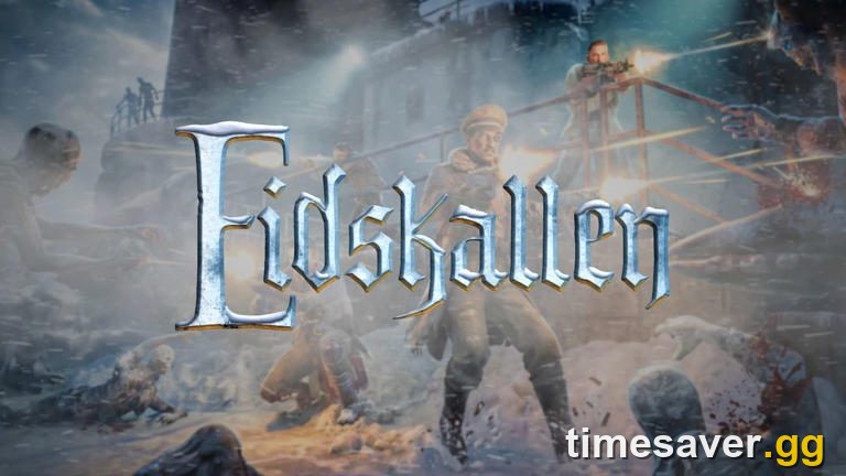 Black Ops 7 Zombies Survival on Eidskallen Lighthouse — a player fights a dense wave of enemies for weapon XP