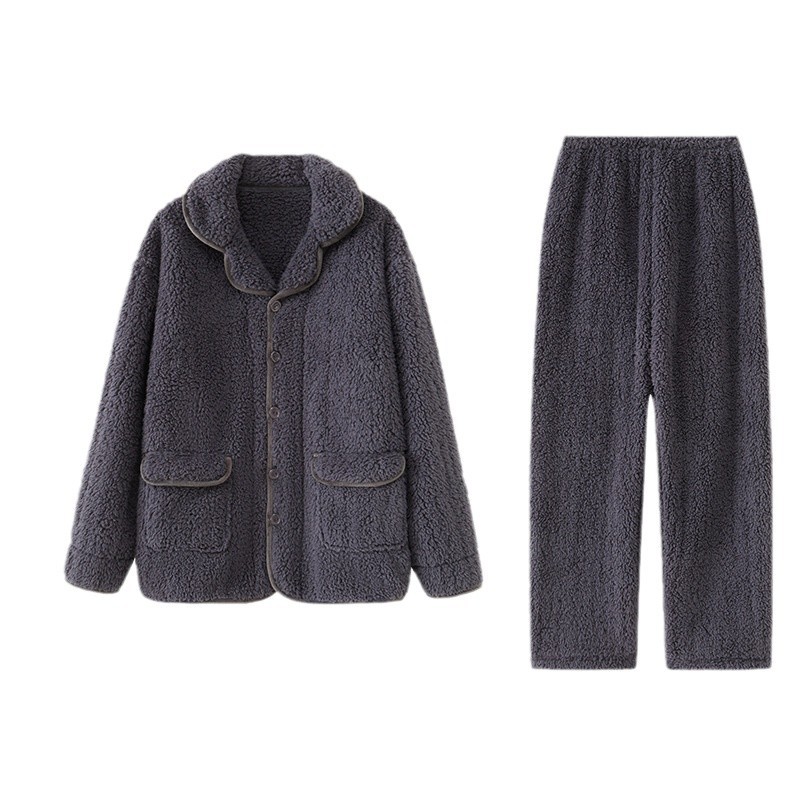 Herren-Schlafanzug, Lammfleece-Imitat, Winter