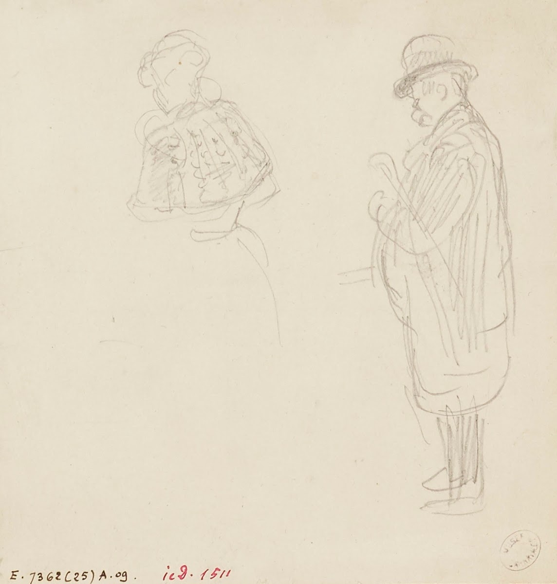 Femme et vieillard 1895   1905