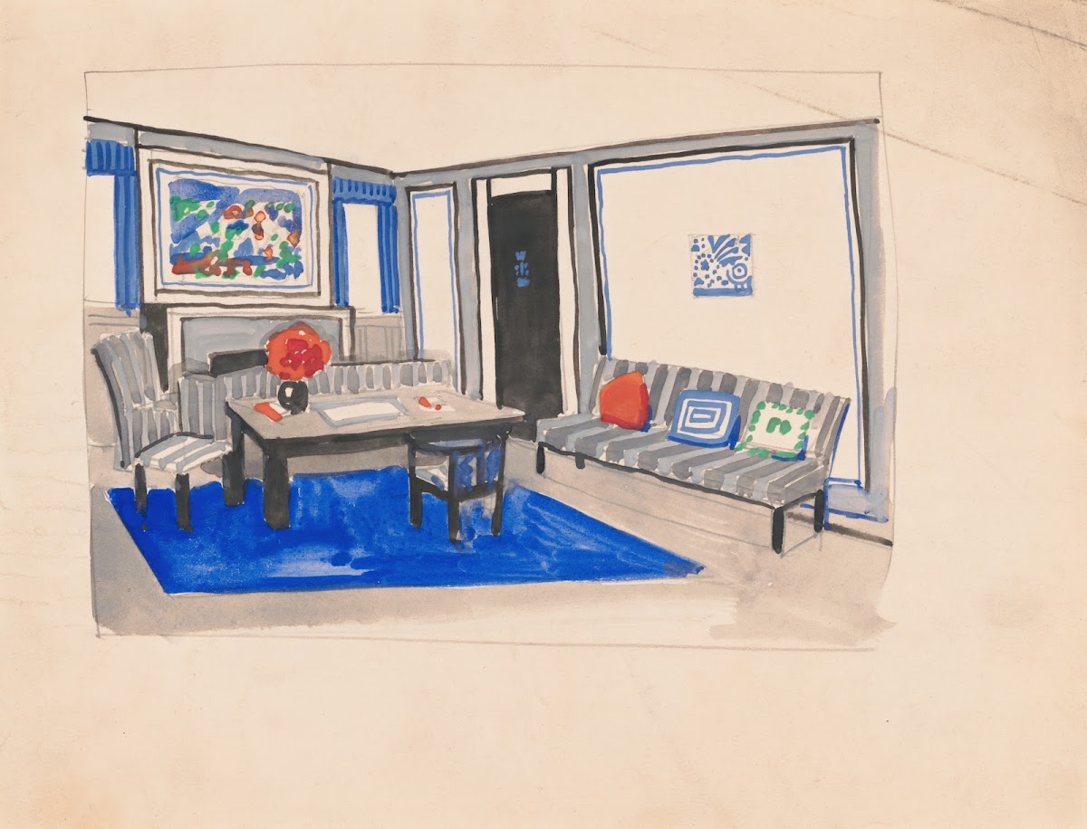 Interior design sketches for Alamac Hotel 71st and Broadway New York NY Study fo