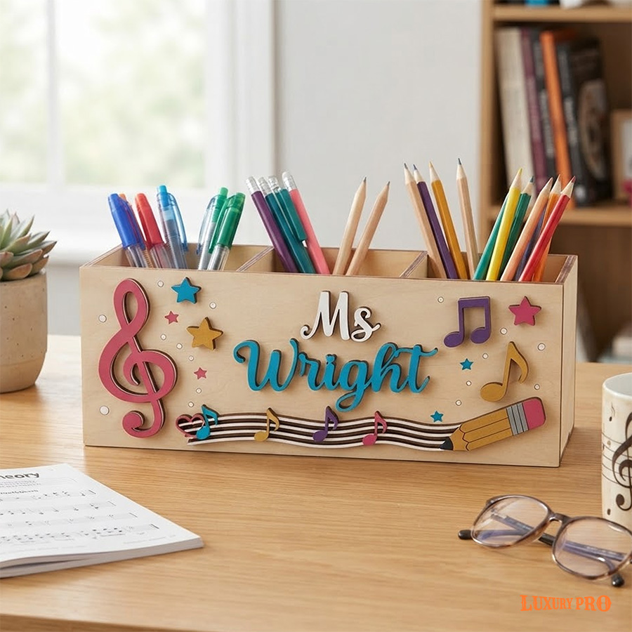 QL wooden pencil case