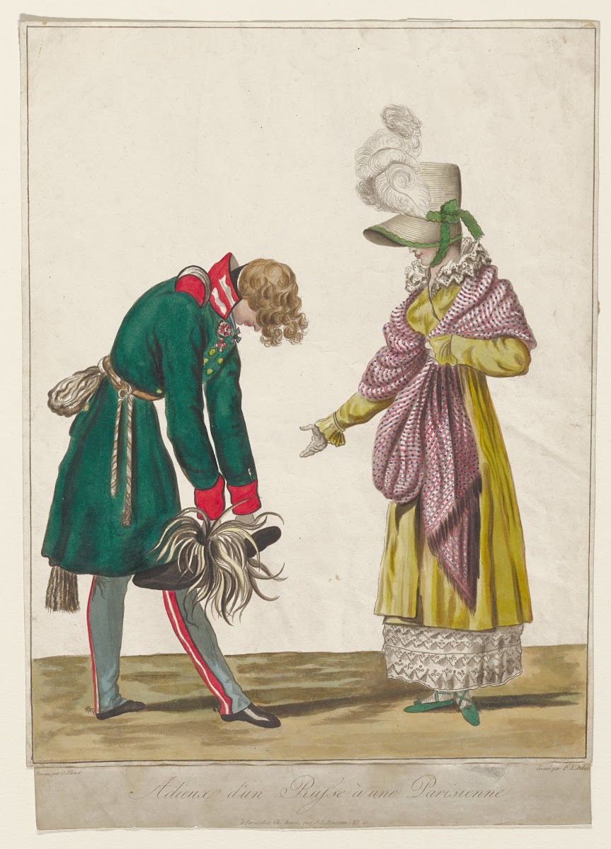 Adieux dun Russe à une Parisienne c 1814
