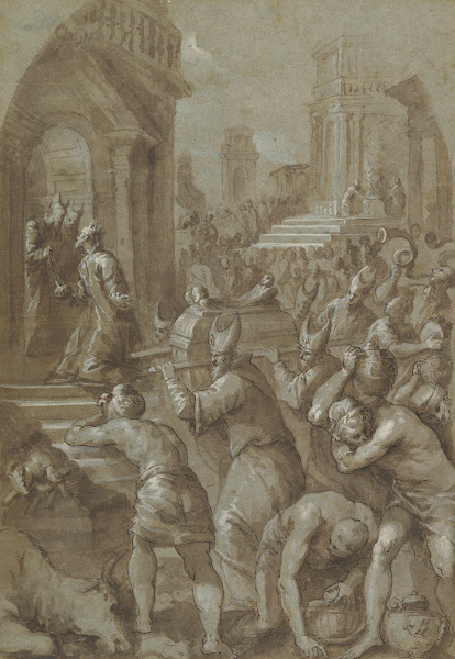 King Solomon Beholds The Ark Of The Covenant Being Brought To The Temple 1604